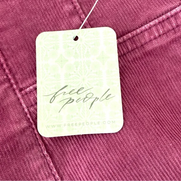 Free People Pants 32 Plum We the Free Jayde Cord High Rise Flare Corduroy - Picture 10 of 15